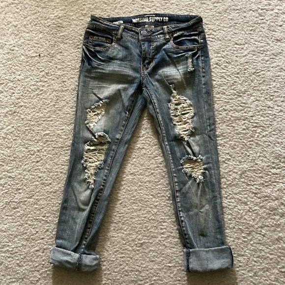 Mossimo Supply Co Distresses Skinny Jeans | sz 3 - Picture 1 of 6